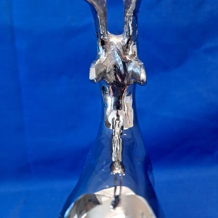 SILVER Metal REINDEER CANDLE Stick HOLDER Christmas Votive Tealight Deer Holiday