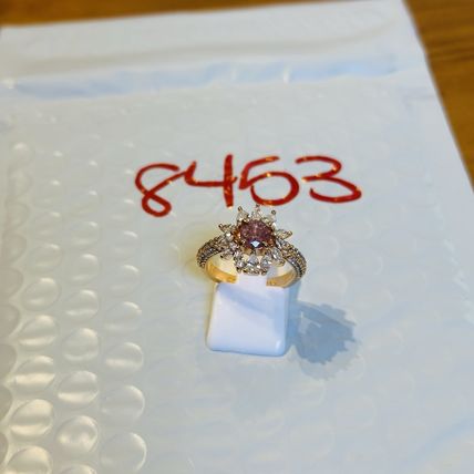 Bomb Party Sz7 BP Ring Fashion Jewelry RBP Purple Ice Crystal Yellow Gold Pl