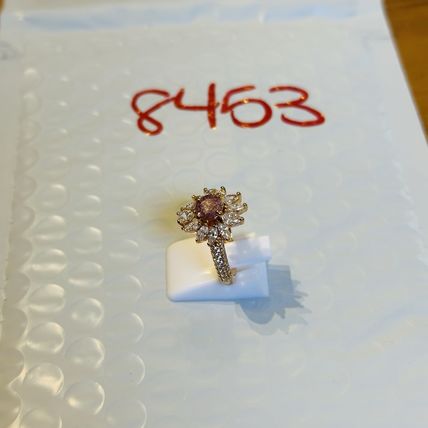 Bomb Party Sz7 BP Ring Fashion Jewelry RBP Purple Ice Crystal Yellow Gold Pl