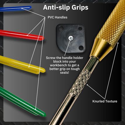 Hydraulic Seal Installation Tool Set – 6 Piece Seal Twistor Tool Including Two S