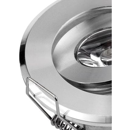 Pack of 10 Mini LED 2" Recessed Spotlight Cabinet Lighting 1X3W Chrome Color 3W