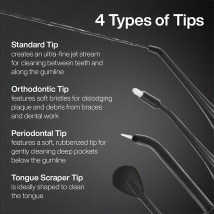 Aquasonic Aqua Flosser - Cordless Rechargeable Water Flosser for Teeth - Waterpr