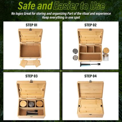 Premium Decorative Storage Box with Removable Tray, Lockable Lid, and Accessorie