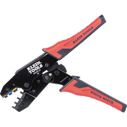 Klein Tools 3000CRKIT Ratchet Crimping Tool Set, (4) Interchangeable Dies for He