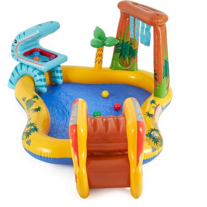 Intex Inflatable Dinosaur Play Center Outdoor Playhouse Inflatable Water Park wi