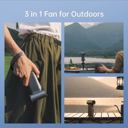 JISULIFE Portable Handheld Turbo Fan, 100 Speeds Adjustable Mini Personal Fan, 9