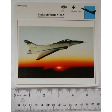 Rockwell/MBB X-31A - USA/Germany (West) - Interceptor - Collectors Club Card