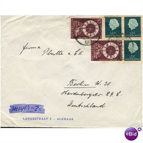 Netherlands 1962 - SG 923 x 2 + SG 776 x 3 - commercial cover 37