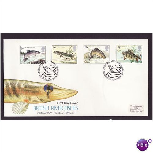 GREAT BRITAIN 1983 BRITISH RIVER FISHES FIRST DAY COVER