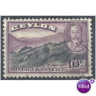 Ceylon 1935.SG372 10c Black & Purple Fine Used.