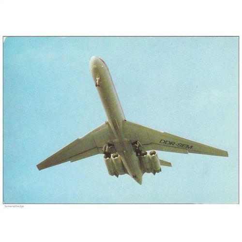 Interflug Ilyushin IL 62 Aircraft Postcard (A14537)