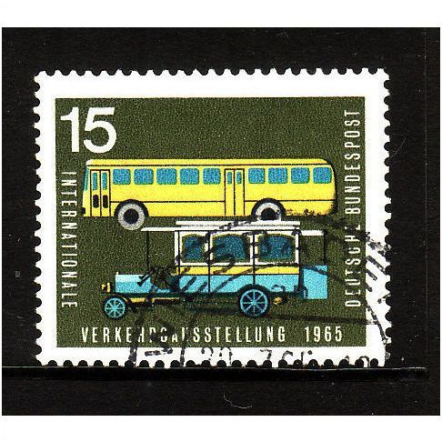 GERMANY 1965 15pf OLD & MODERN BUSES SG 1391 FINE USED