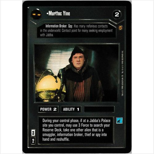 Star Wars CCG Jabba's Palace Limited - Murttoc Yine - Dark Side