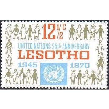 Lesotho 1970 25th UN United Nations 12½c People Unmounted Mint NHM SG 184 stamp