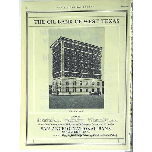 san angelo national bank 1928 tx oil banking west texas vintage ad