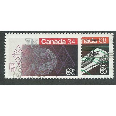 CAN 1986 SET 'EXPO 86 EXHIBITION' (2v) FINE USED (EBID40-215)