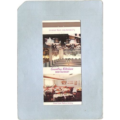 IA Des Moines Matchcover Country Kitchen Reataurant In Hotel Kirkwood w/Ad~205