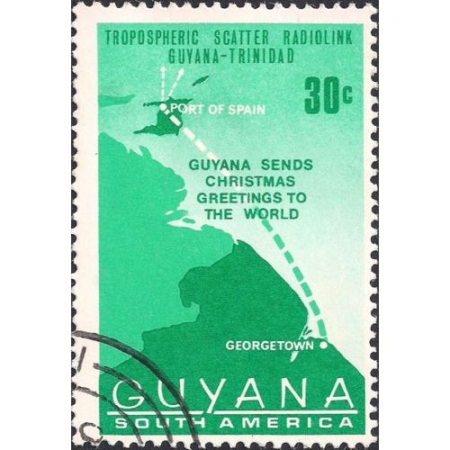 GUYANA, Tropospheric Scatter Radiolink, green 1968, 30c