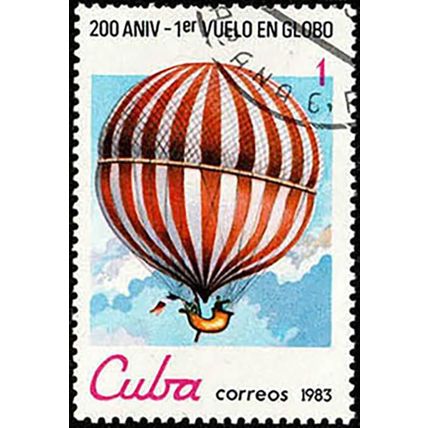 Cuba 1983 Balloons 1c Used Stamp..