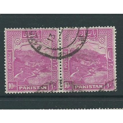 Pakistan stamps used sg41b sg 41b used perf 13 pair a