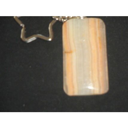 One-off pink white sand colour banded onyx keyring phone bag charm