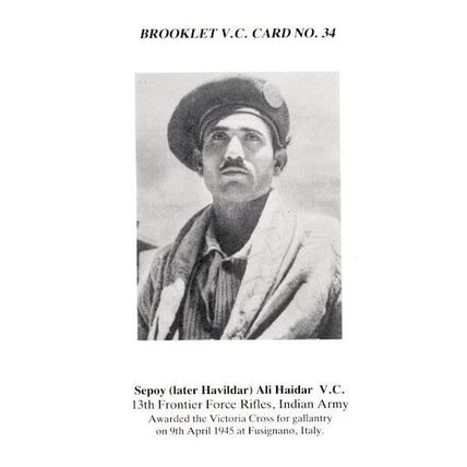 Ali Haidar 13th Frontier Force Rifles Indian WW2 Victoria Cross Postcard
