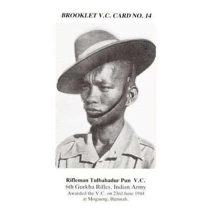 Tulbahadur Pun 6th Gurkha Rifles Indian Army WW2 Victoria Cross Postcard