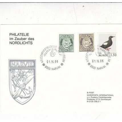 Norway 1986 Narvik Krigsminnemuseum Postal Card unaddressed Special Cancel VGC