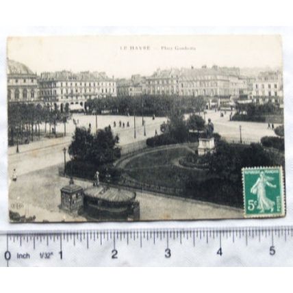 vintage postcard Place Gambetta, Le Havre