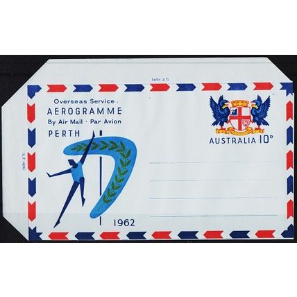 Australia. Aerogramme. 1962 10d Perth UnUsed