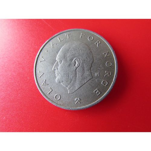 1975 NORWAY ONE KRONE - COIN - 2 FREE POST. AAK