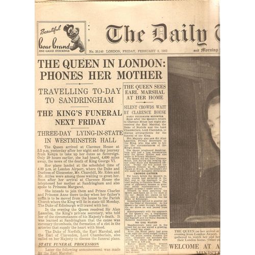 Daily Telegraph 8 February 1952 Death of George VI issue