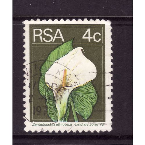 SOUTH AFRICA 1974 4c ARUM LILY SG351a FINE USED