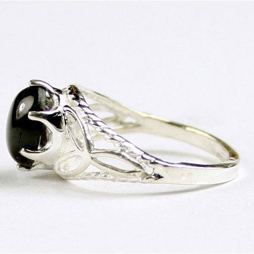 Black Star Sapphire, 925 Sterling Silver Ring, SR137