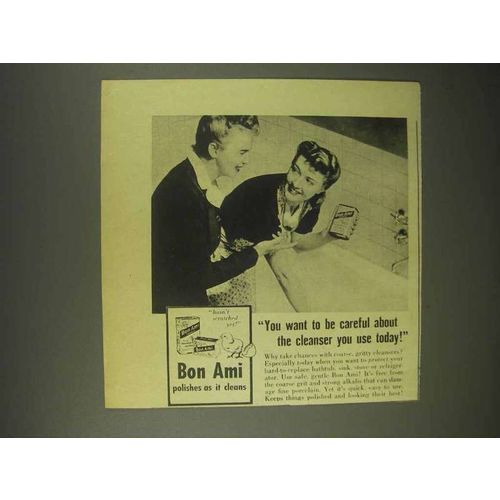 1944 Bon Ami Cleanser Ad - You Want to Be Careful