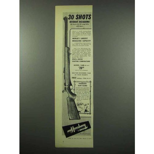 1954 Mossberg Model 146B Rifle Ad - 30 Shots