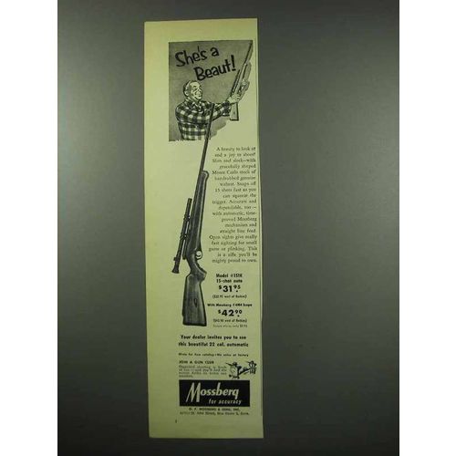 1954 Mossberg Model 151K Rifle Ad - She's a Beaut