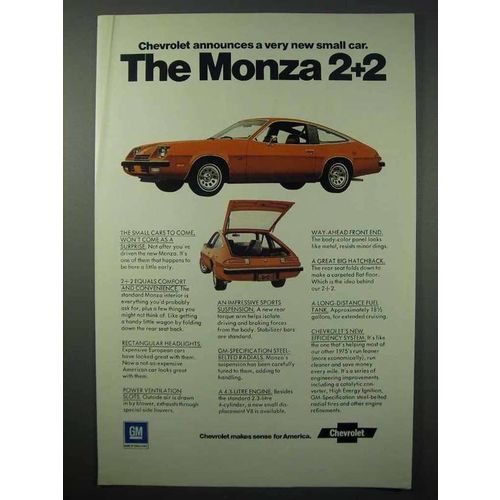 1972 Chevrolet Monza 2+2 Car Ad
