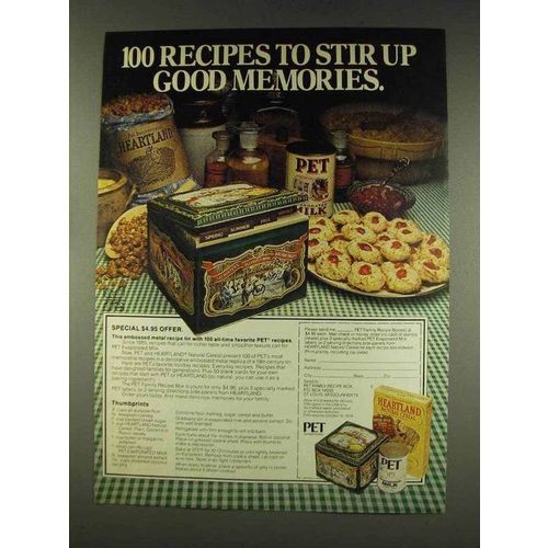 1977 Pet Milk and Heartland Cereal Ad - Recipes