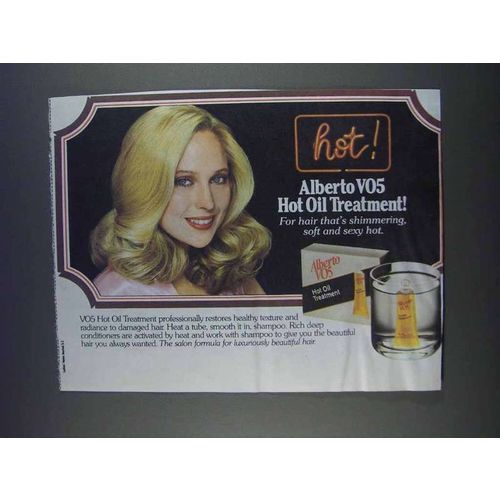 1980 Alberto V05 Hot Oil Treatment Ad - Hot!