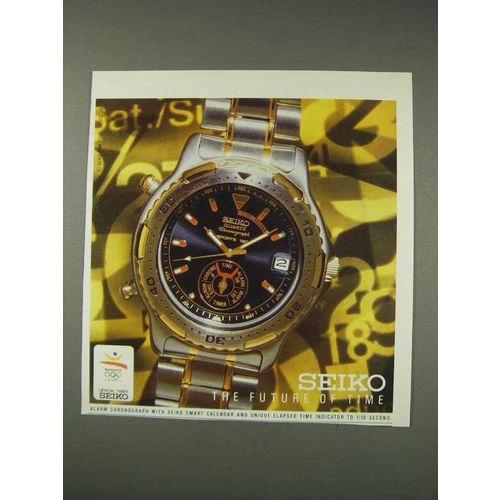 1991 Seiko Chronograph Watch Ad - The Future of Time