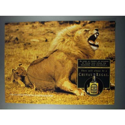 1992 Chivas Regal Scotch Ad - Thank Father Tolerating
