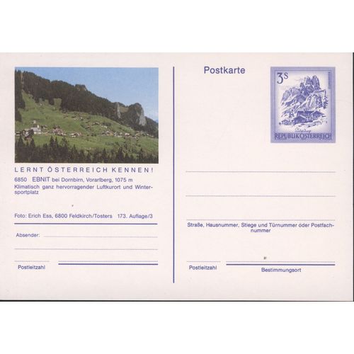 Austria unused - 3s pre-paid - Ebnit bei Dornbirn, Voralberg