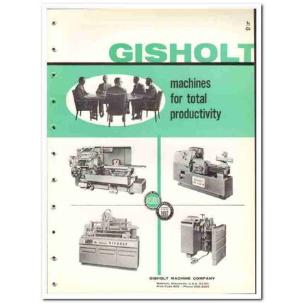 Gisholt Machine Company 1965 vintage industrial catalog Turret Lathes
