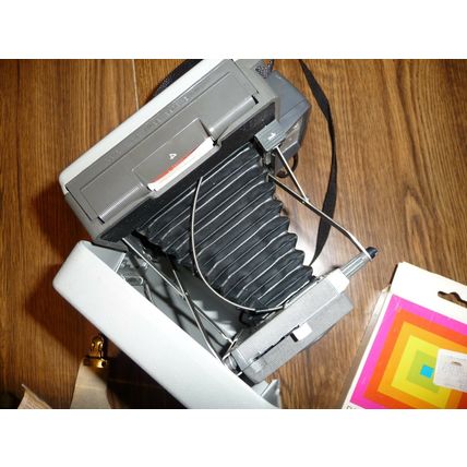 Vintage Polaroid Instant 210 Land Camera Carrypac Leather Case Flash Film Manual