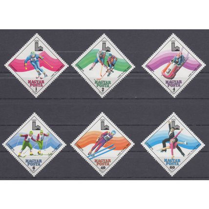 Hungary 1979, Lake Placid Olympics souvenir set. Mi #3390A-3395A. MNH.