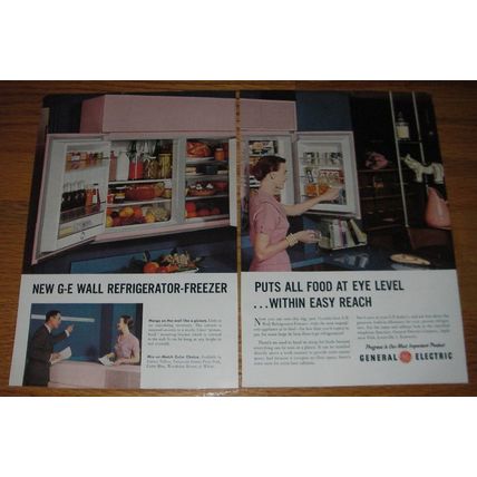 1955 General Electric Wall Refrigerator-Freezer Advertisement