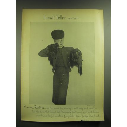 1945 Bonwit Teller Maurice Rentner Suit Advertisement - photo by Richard Avedon