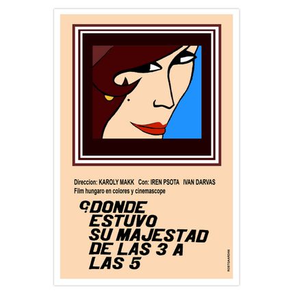 Movie Poster for film"WHERE was His Majesty"Retro.Modern Home decor.Spanish.