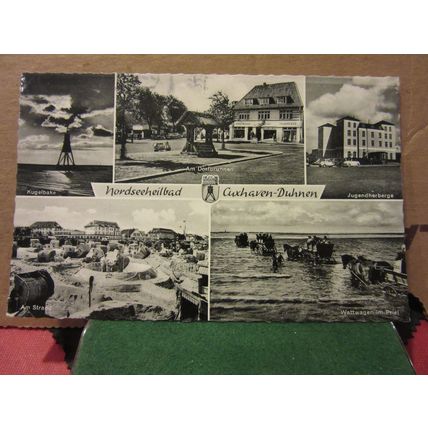 multiview, CUXHAVEN-DUHNEN, GERMANY used postcard RP 1965 =